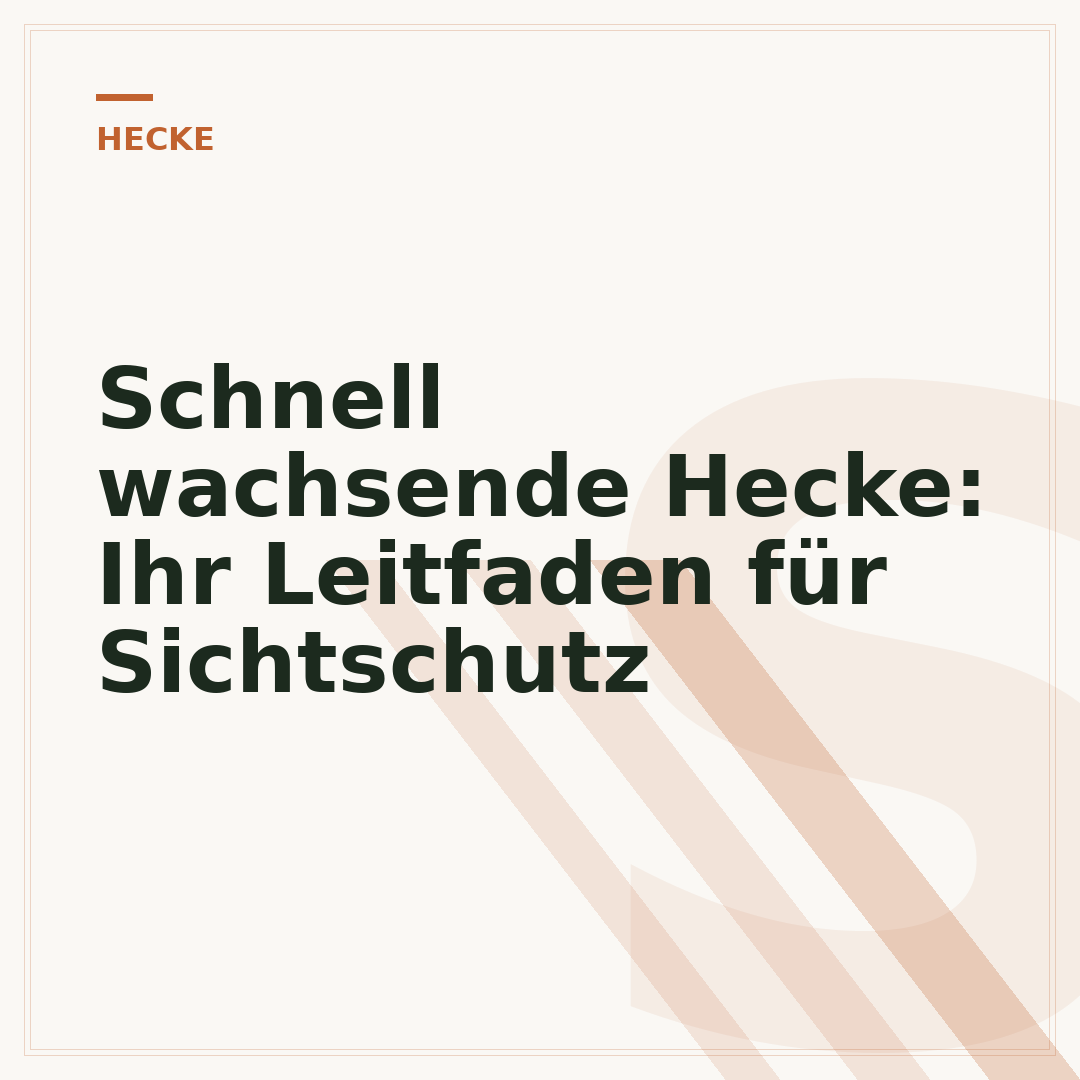 Schnell wachsende Hecke: Ihr Leitfaden für Sichtschutz