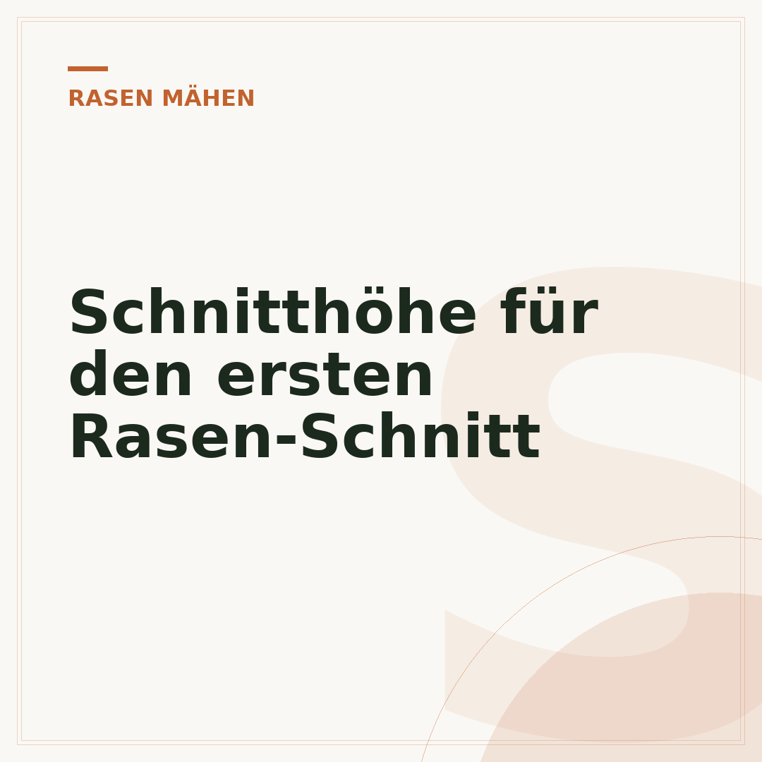 Schnitthöhe für den ersten Rasen-Schnitt