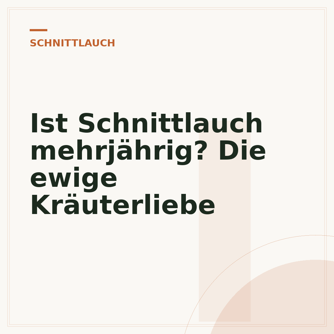 Ist Schnittlauch mehrjährig? Die ewige Kräuterliebe