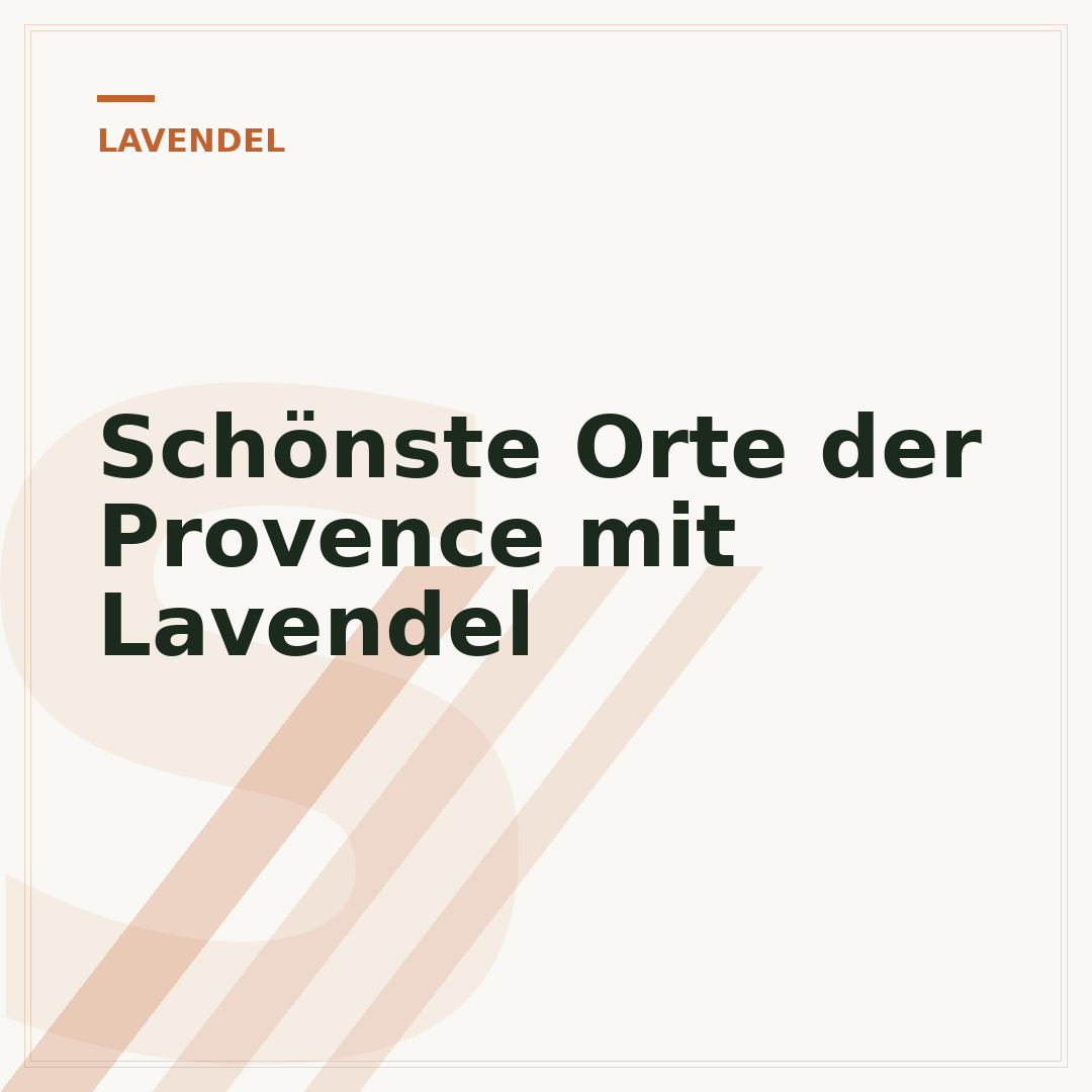 Schönste Orte der Provence mit Lavendel
