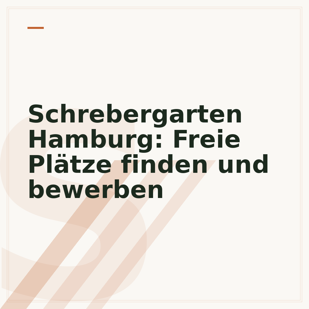 Schrebergarten Hamburg: Freie Plätze finden und bewerben