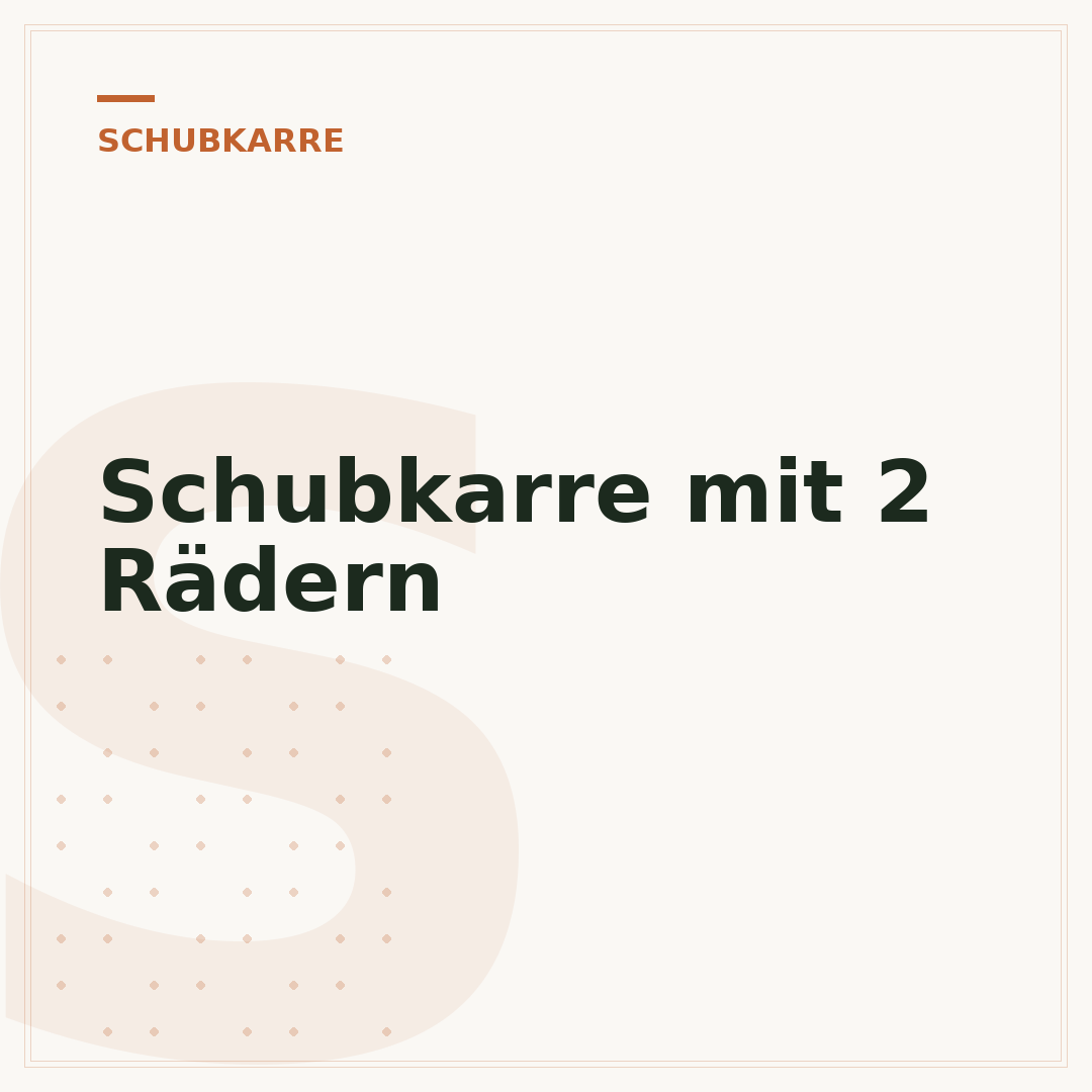 Schubkarre mit 2 Rädern