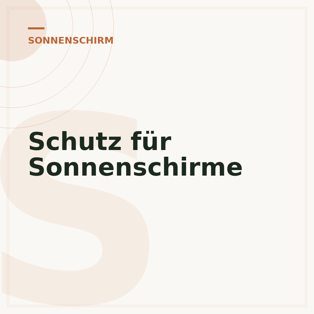 Schutz für Sonnenschirme