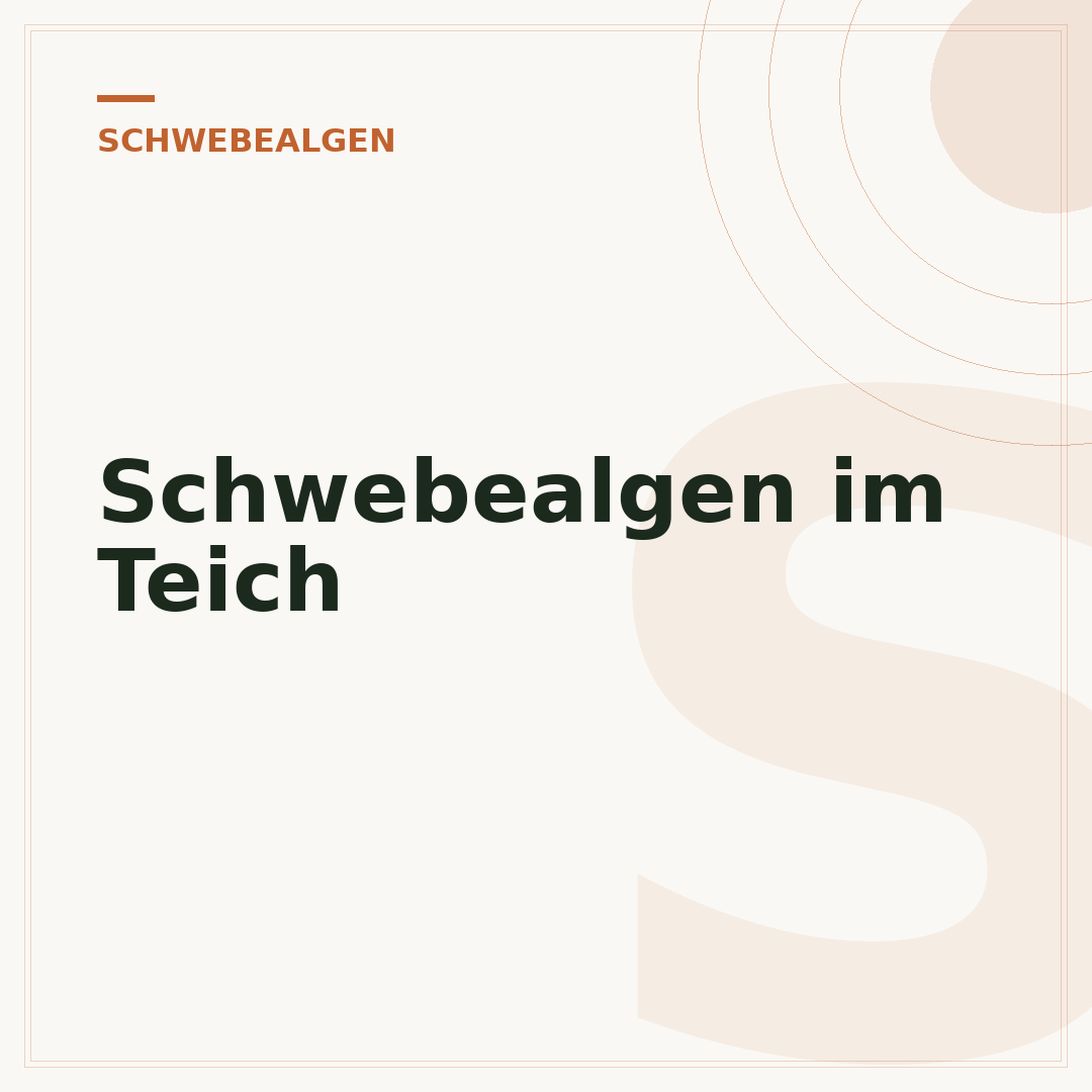 Schwebealgen im Teich