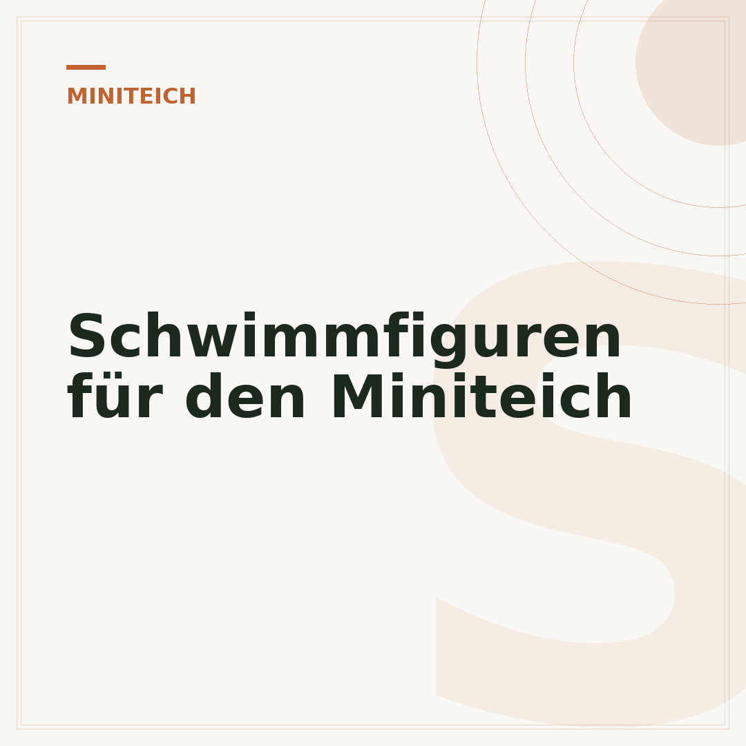 Schwimmfiguren für den Miniteich