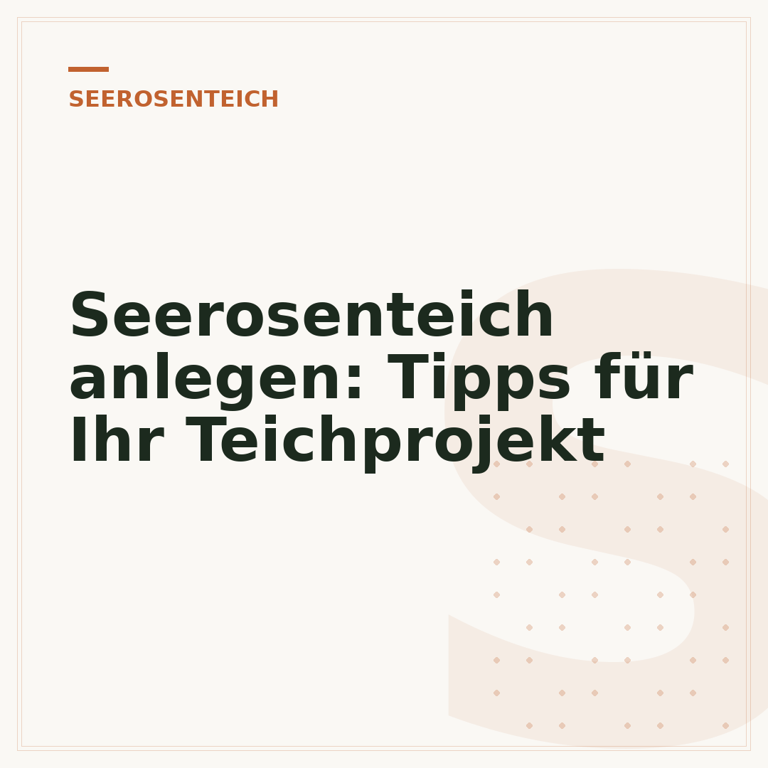 Seerosenteich anlegen: Tipps für Ihr Teichprojekt