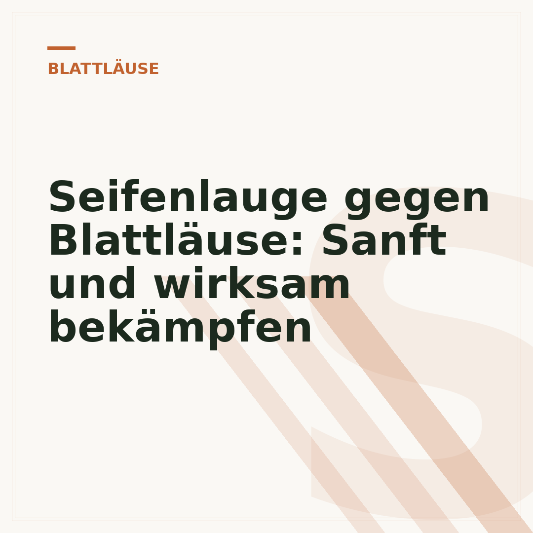 Seifenlauge gegen Blattläuse: Sanft und wirksam bekämpfen