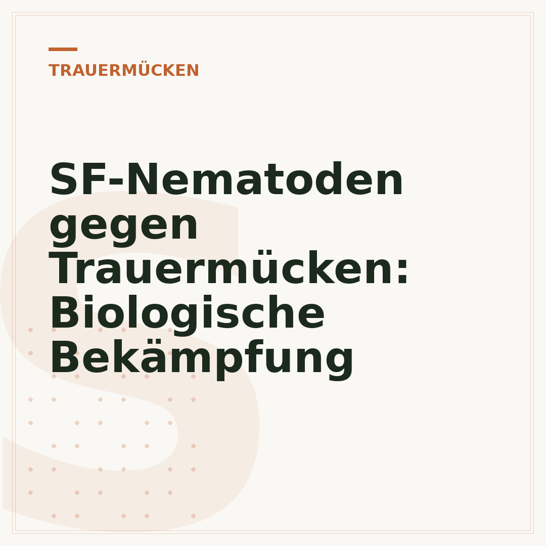 SF-Nematoden gegen Trauermücken: Biologische Bekämpfung