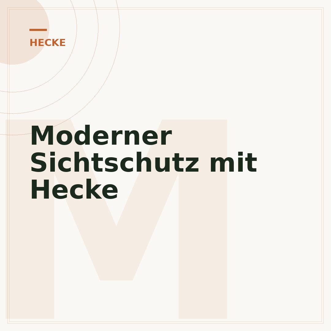 Moderner Sichtschutz mit Hecke