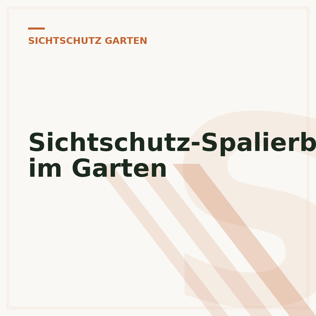 Sichtschutz-Spalierbäume im Garten