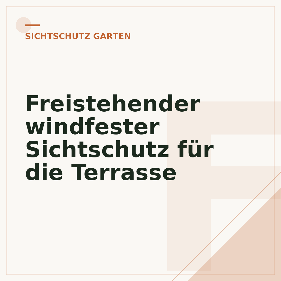 Freistehender windfester Sichtschutz für die Terrasse