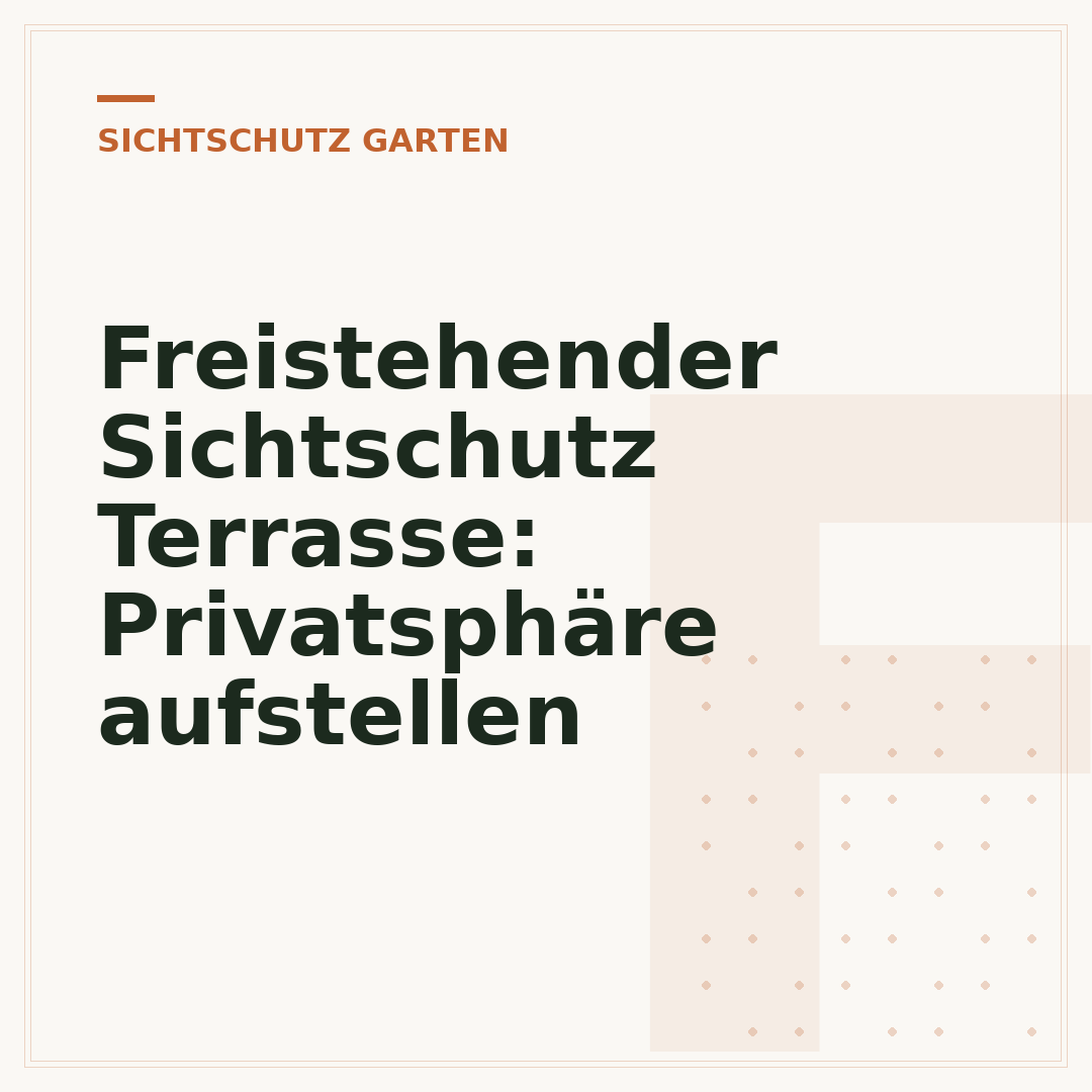 Freistehender Sichtschutz Terrasse: Privatsphäre aufstellen