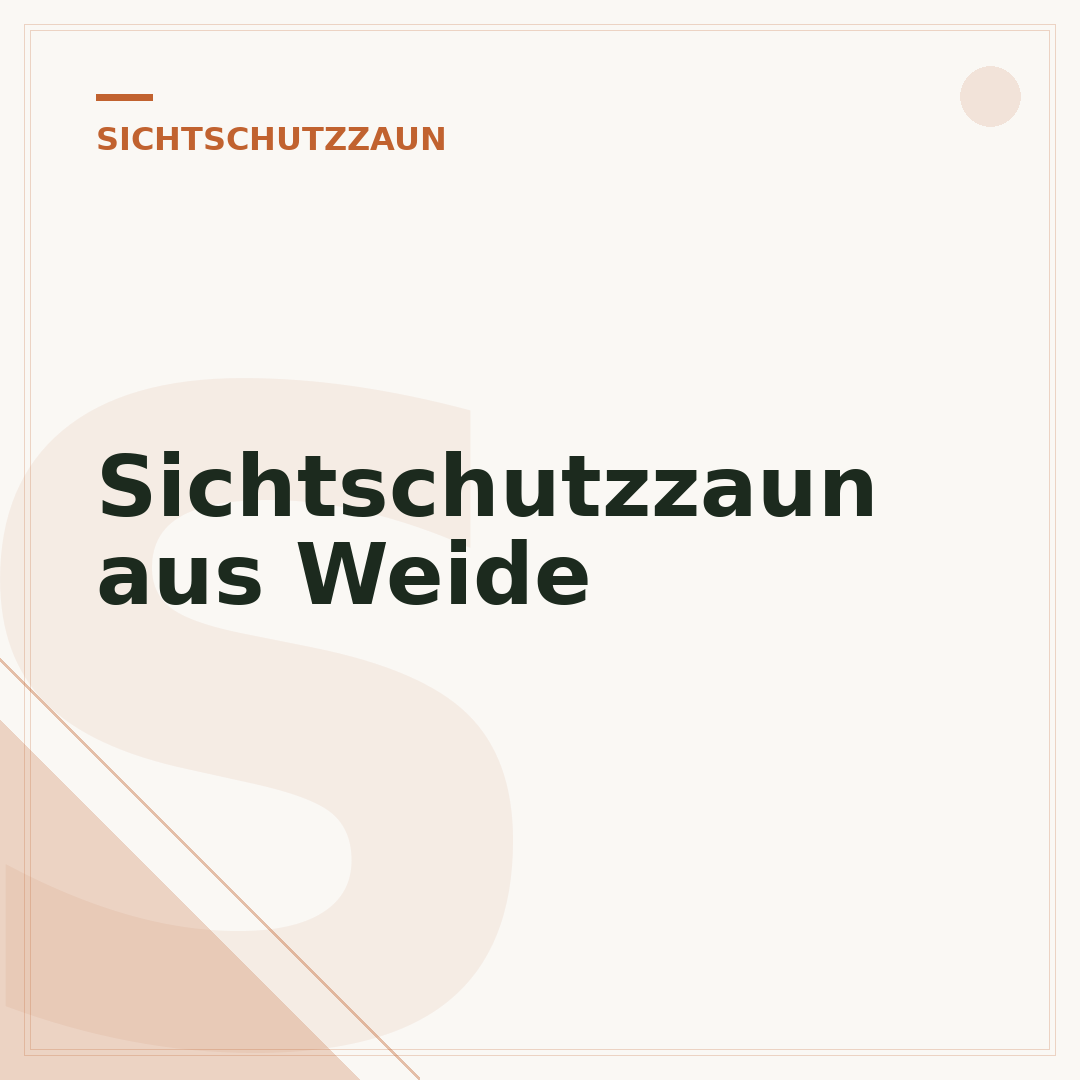 Sichtschutzzaun aus Weide