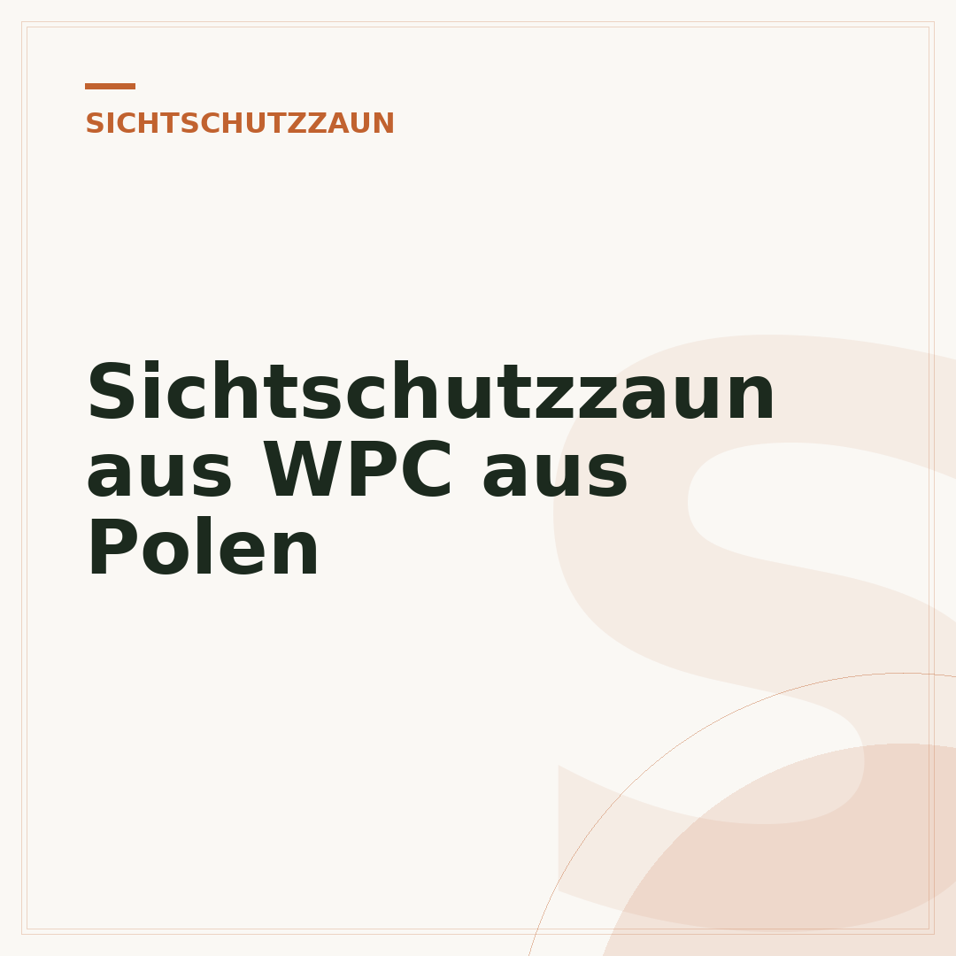 Sichtschutzzaun aus WPC aus Polen