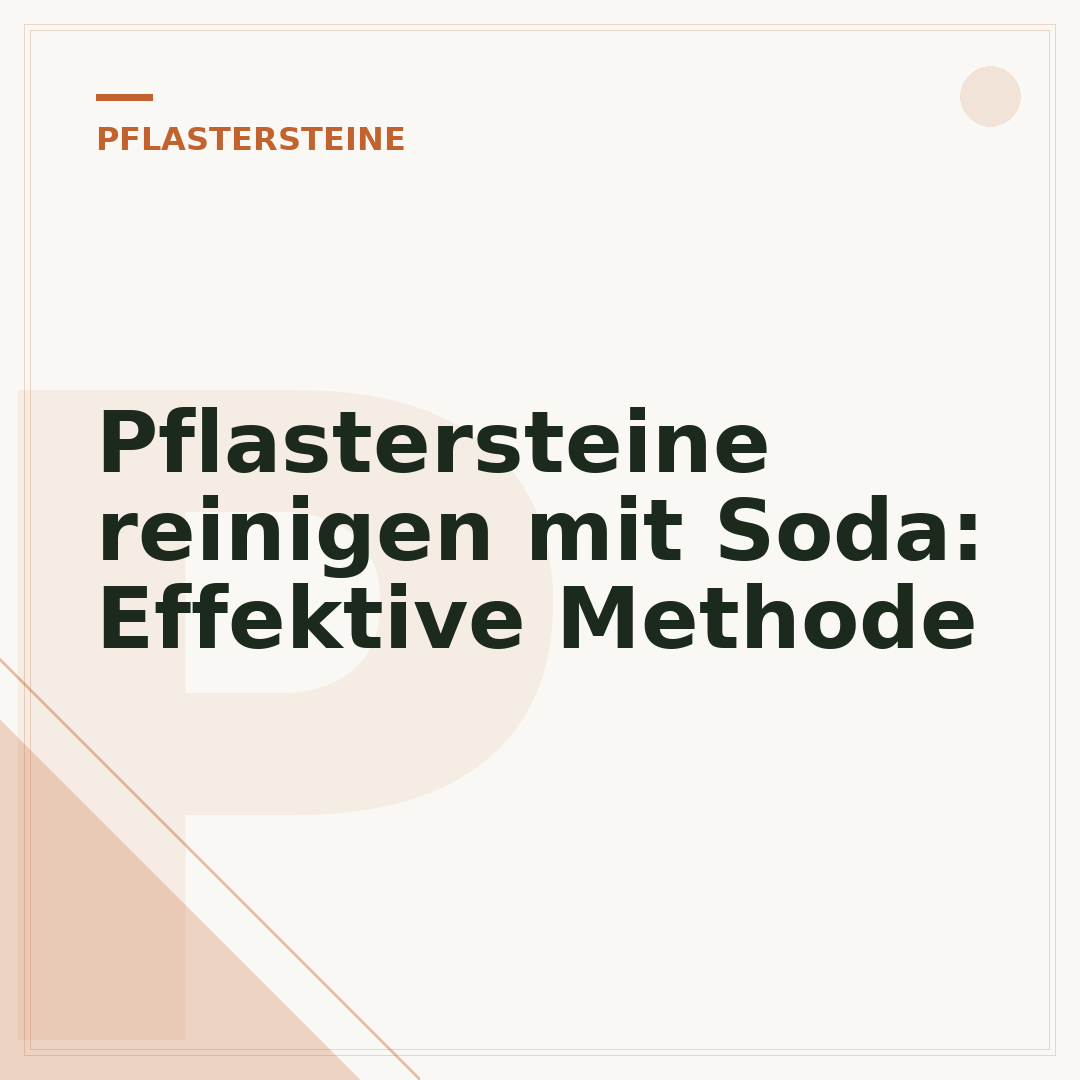 Pflastersteine reinigen mit Soda: Effektive Methode