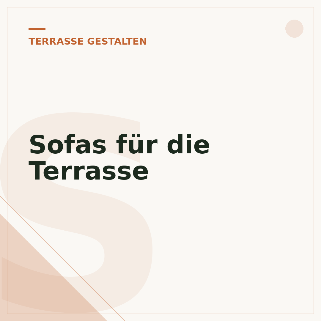 Sofas für die Terrasse