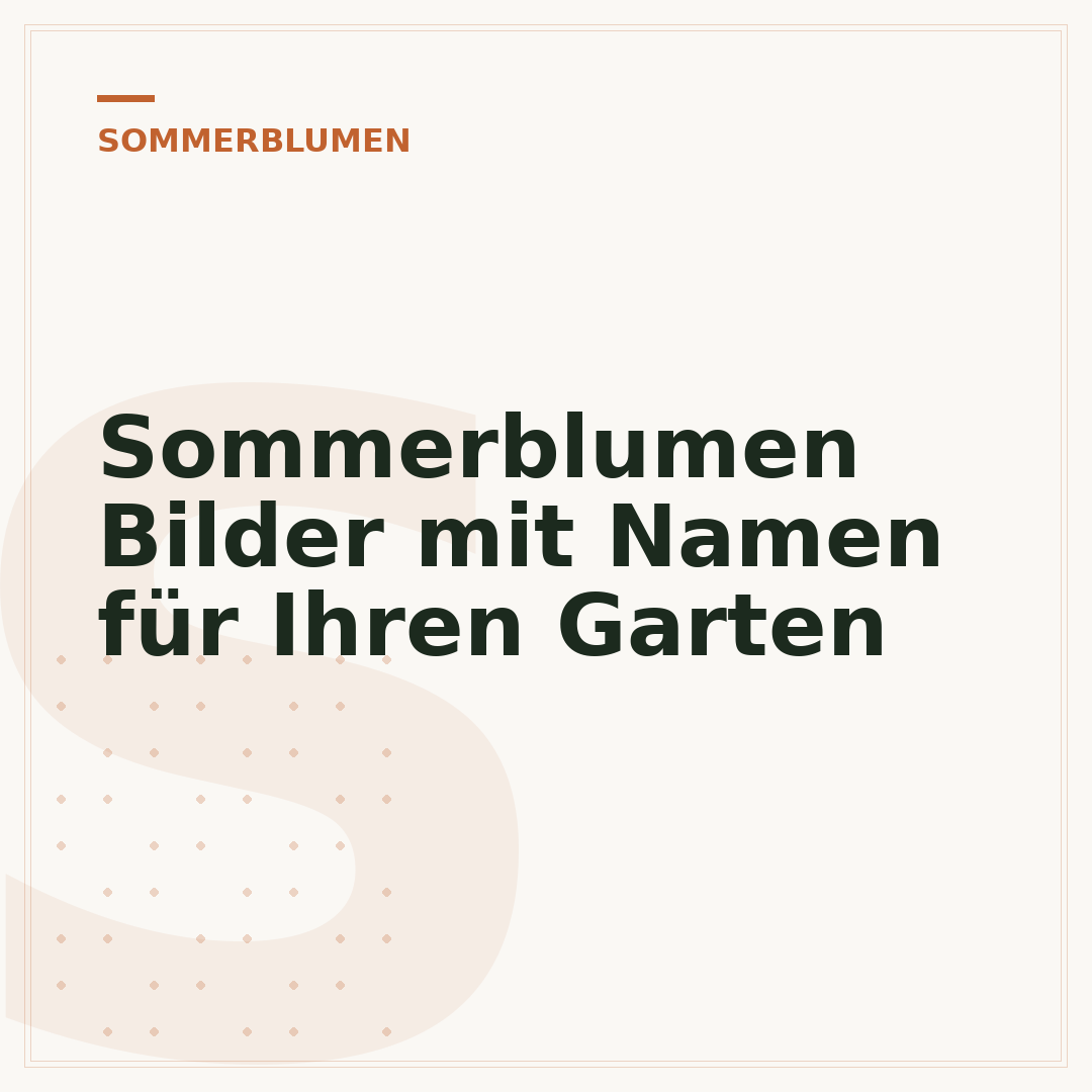 Sommerblumen Bilder mit Namen für Ihren Garten