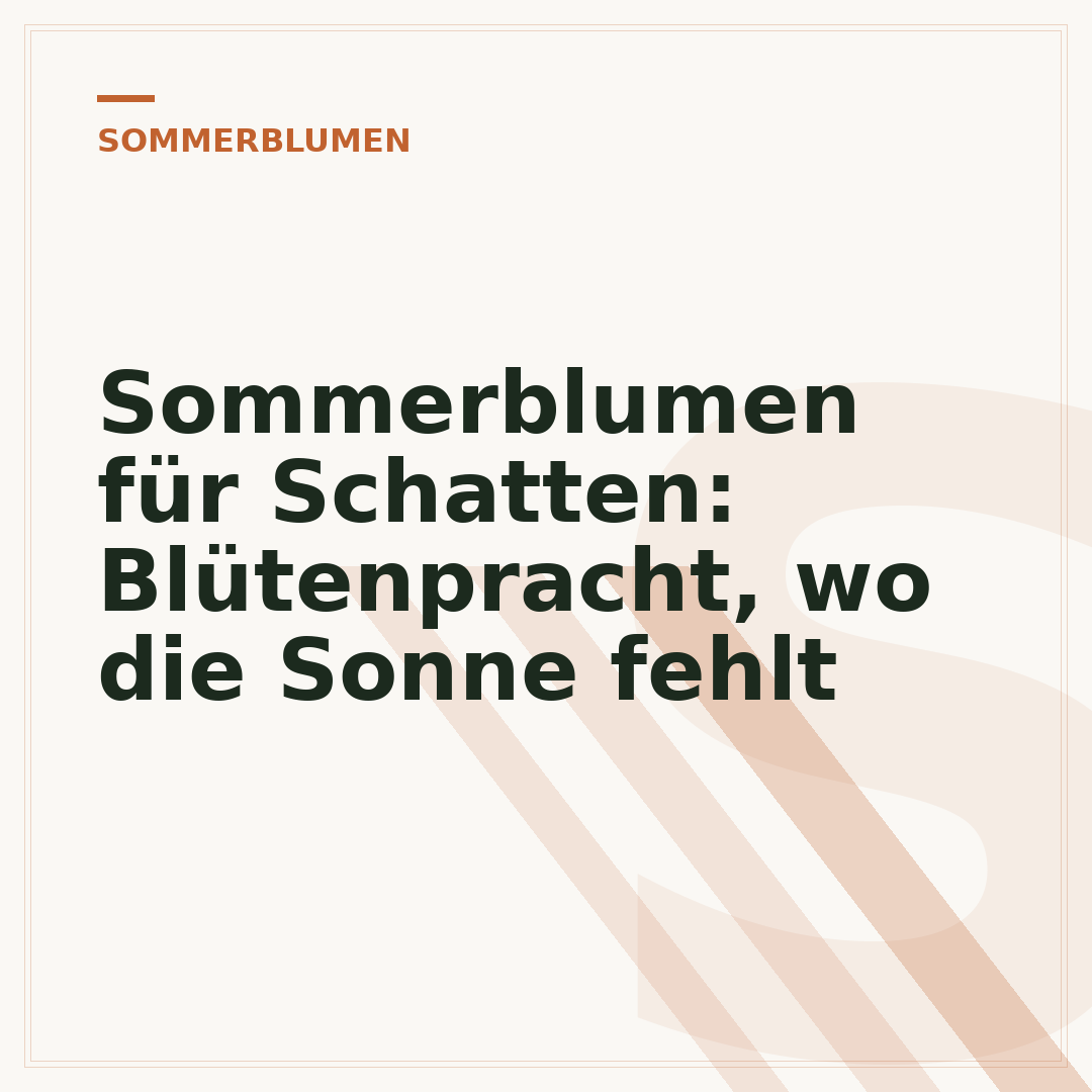 Sommerblumen für Schatten: Blütenpracht, wo die Sonne fehlt