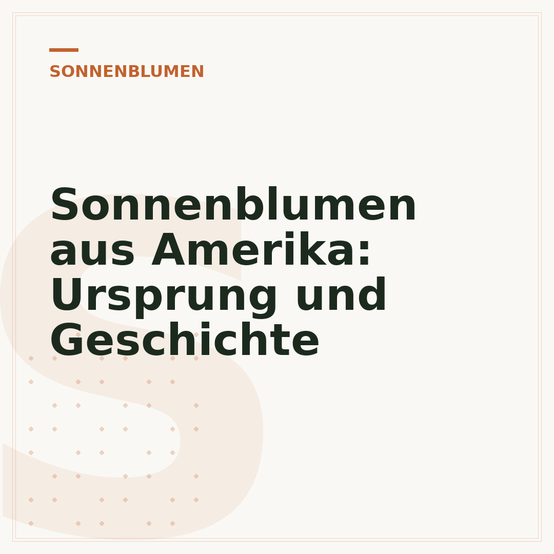 Sonnenblumen aus Amerika: Ursprung und Geschichte