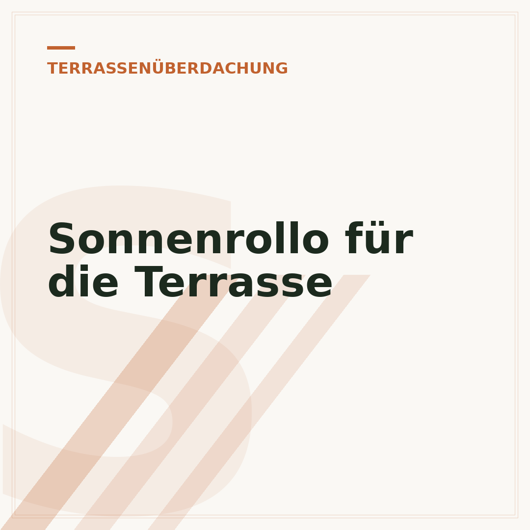 Sonnenrollo für die Terrasse