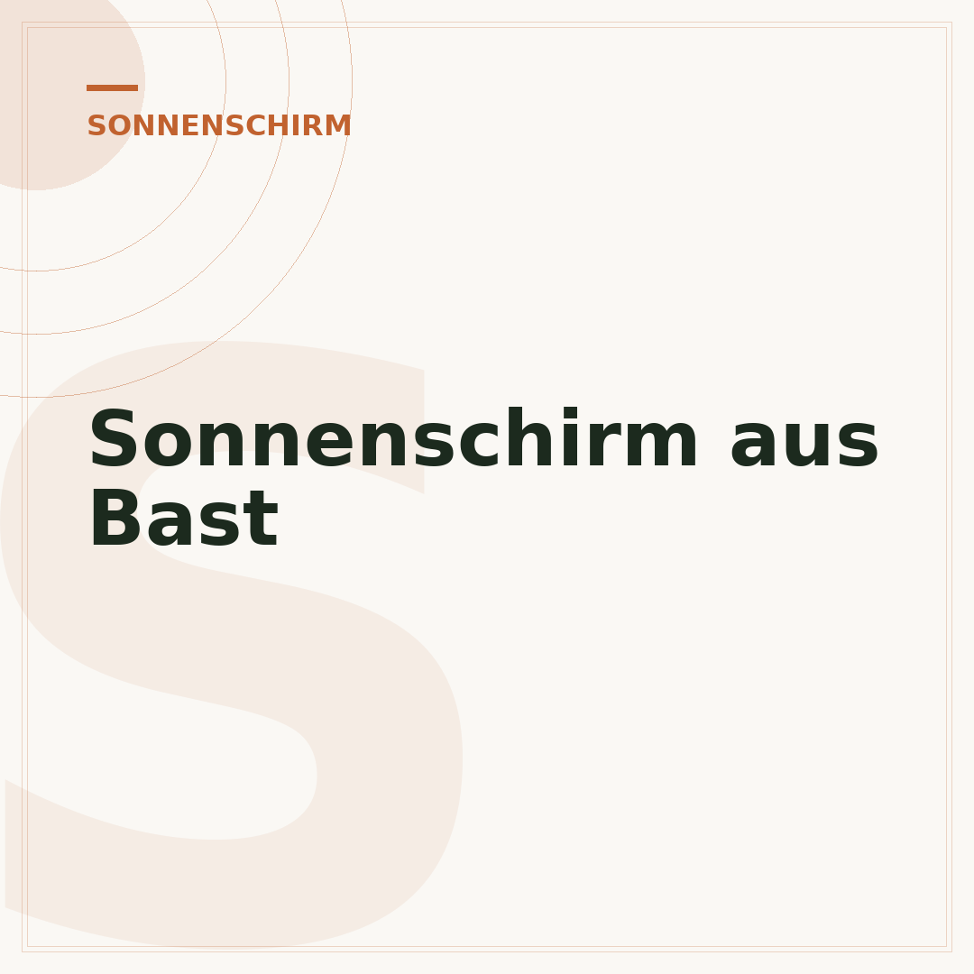 Sonnenschirm aus Bast