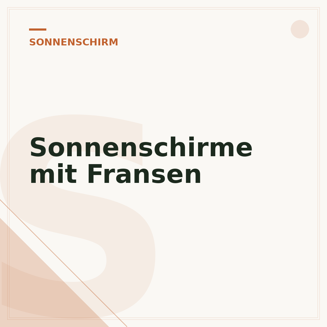 Sonnenschirme mit Fransen