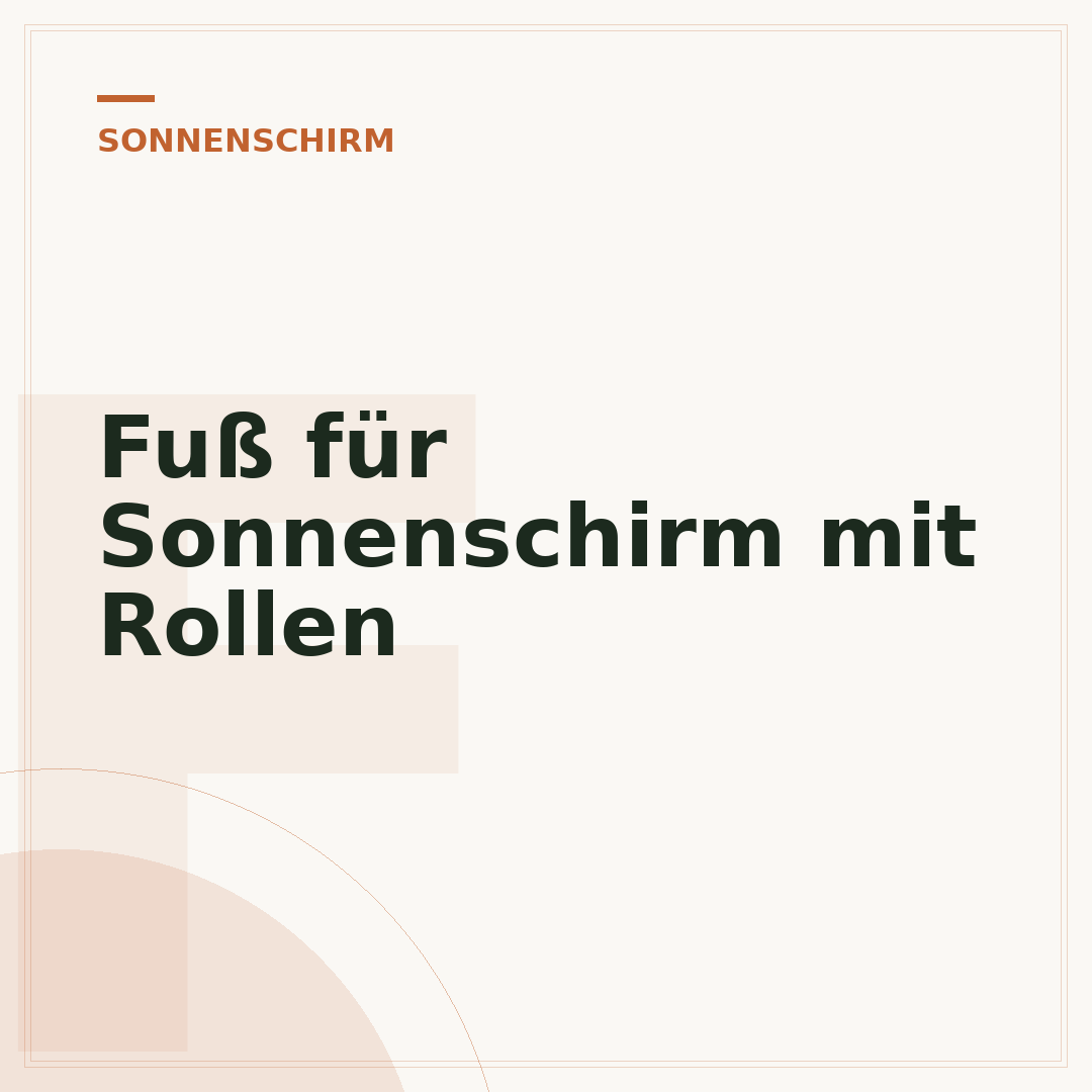 Fuß für Sonnenschirm mit Rollen