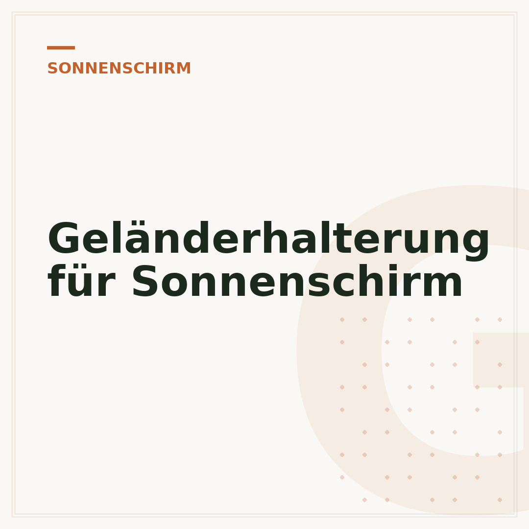 Geländerhalterung für Sonnenschirm