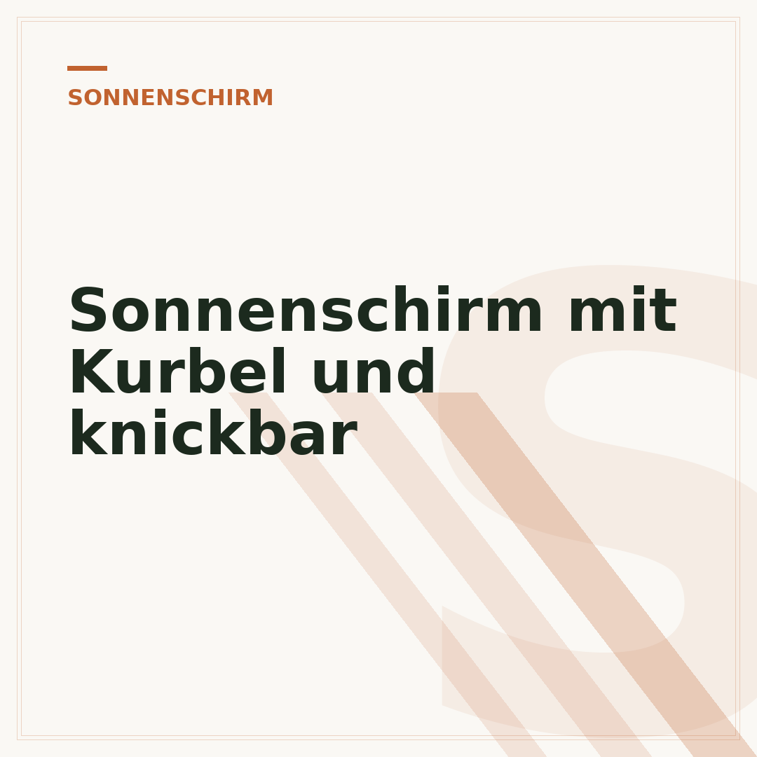Sonnenschirm mit Kurbel und knickbar