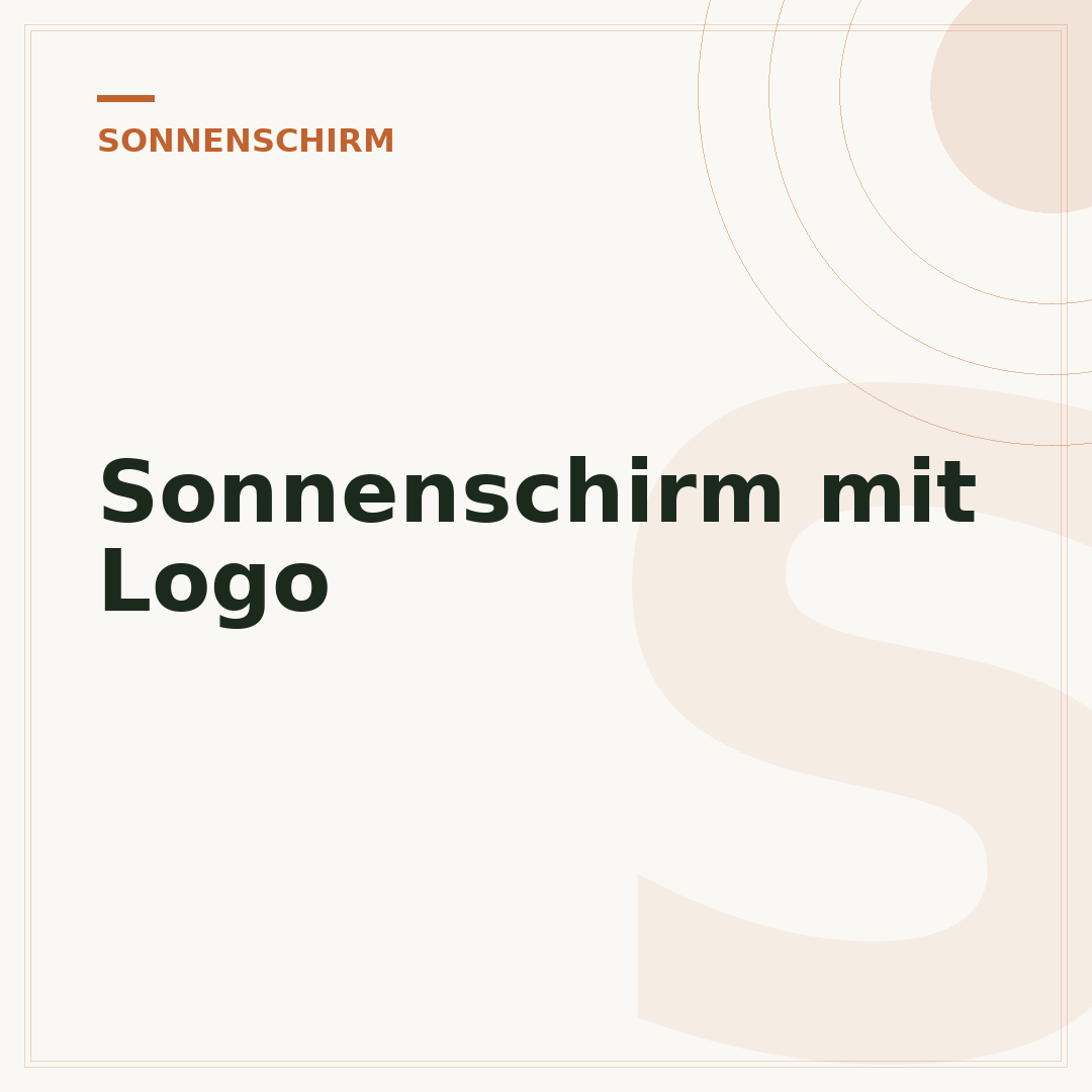 Sonnenschirm mit Logo