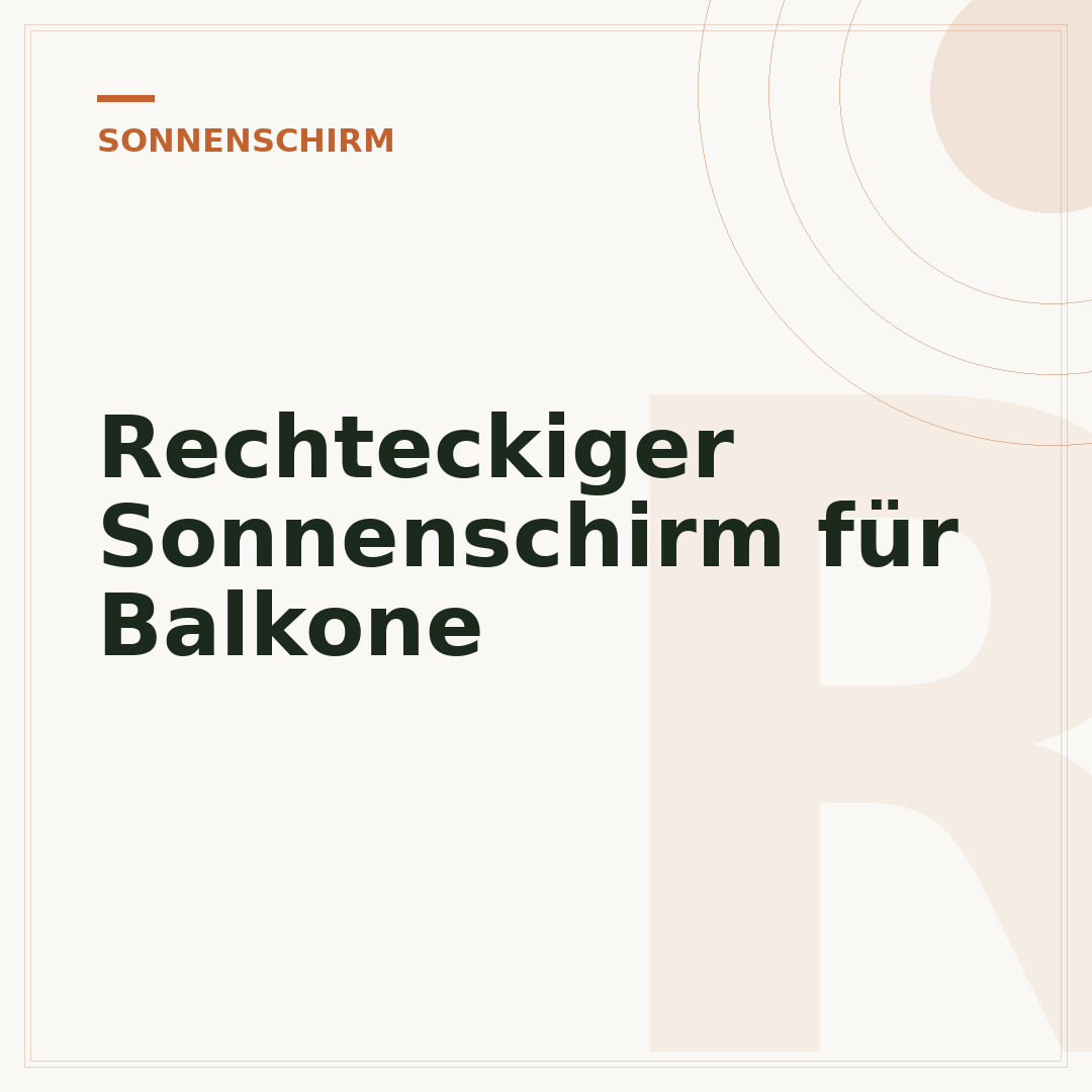 Rechteckiger Sonnenschirm für Balkone