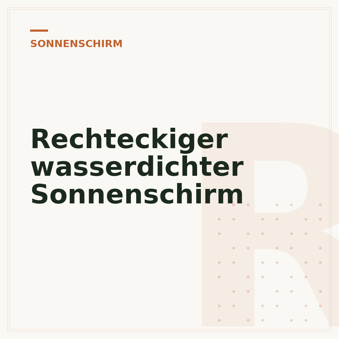 Rechteckiger wasserdichter Sonnenschirm