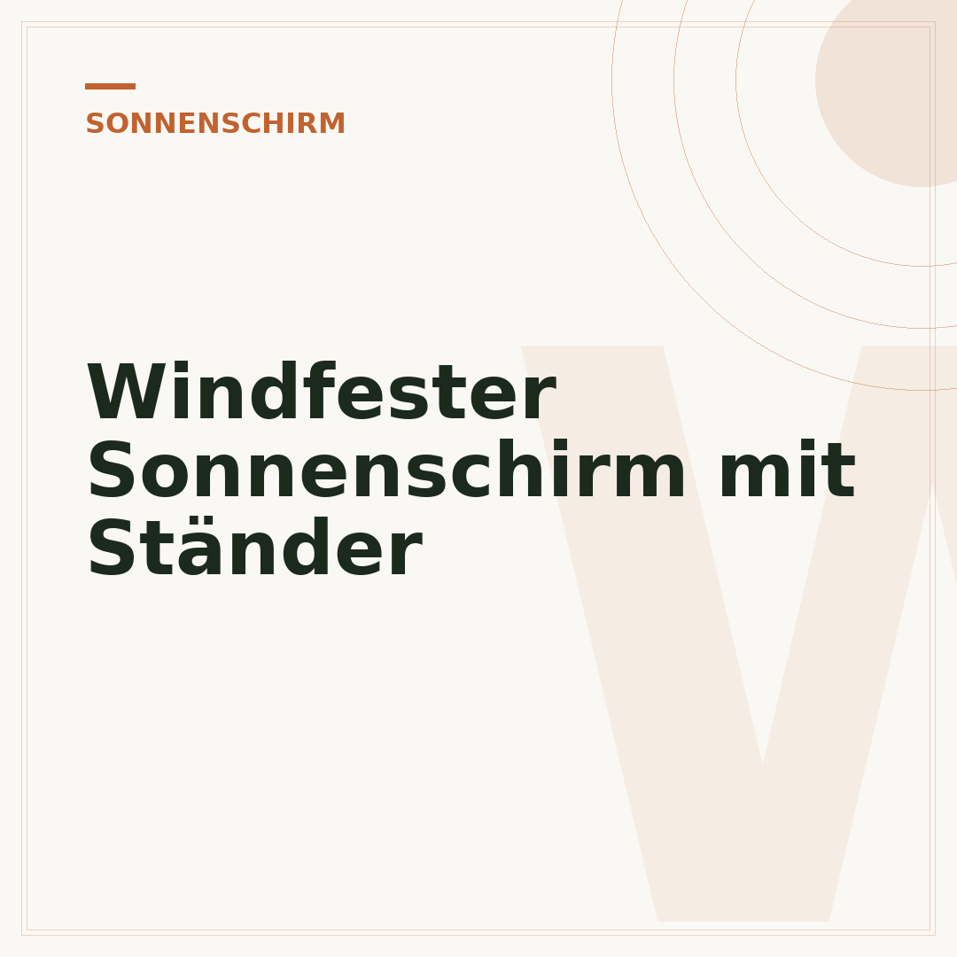 Windfester Sonnenschirm mit Ständer