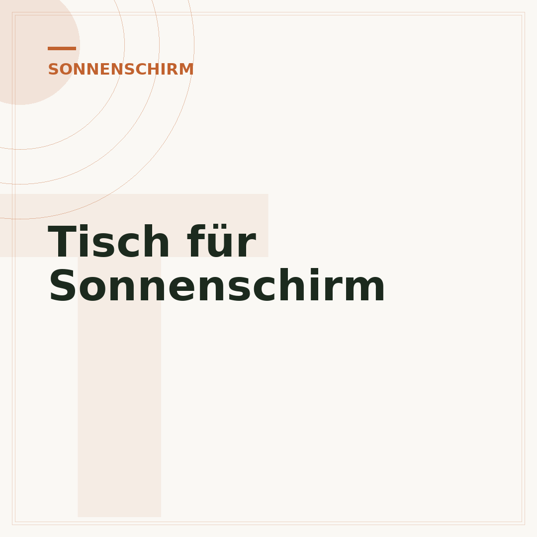 Tisch für Sonnenschirm