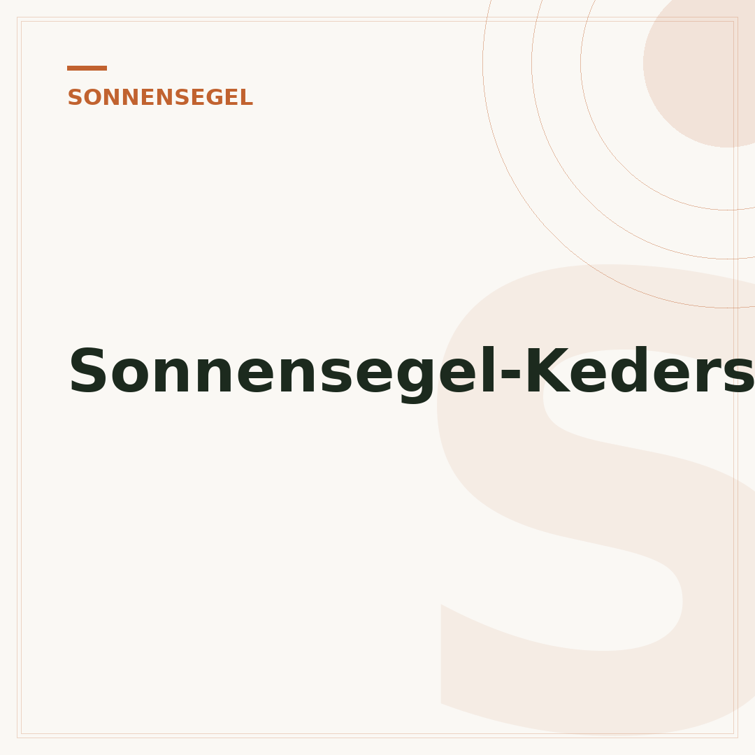 Sonnensegel-Kederschiene
