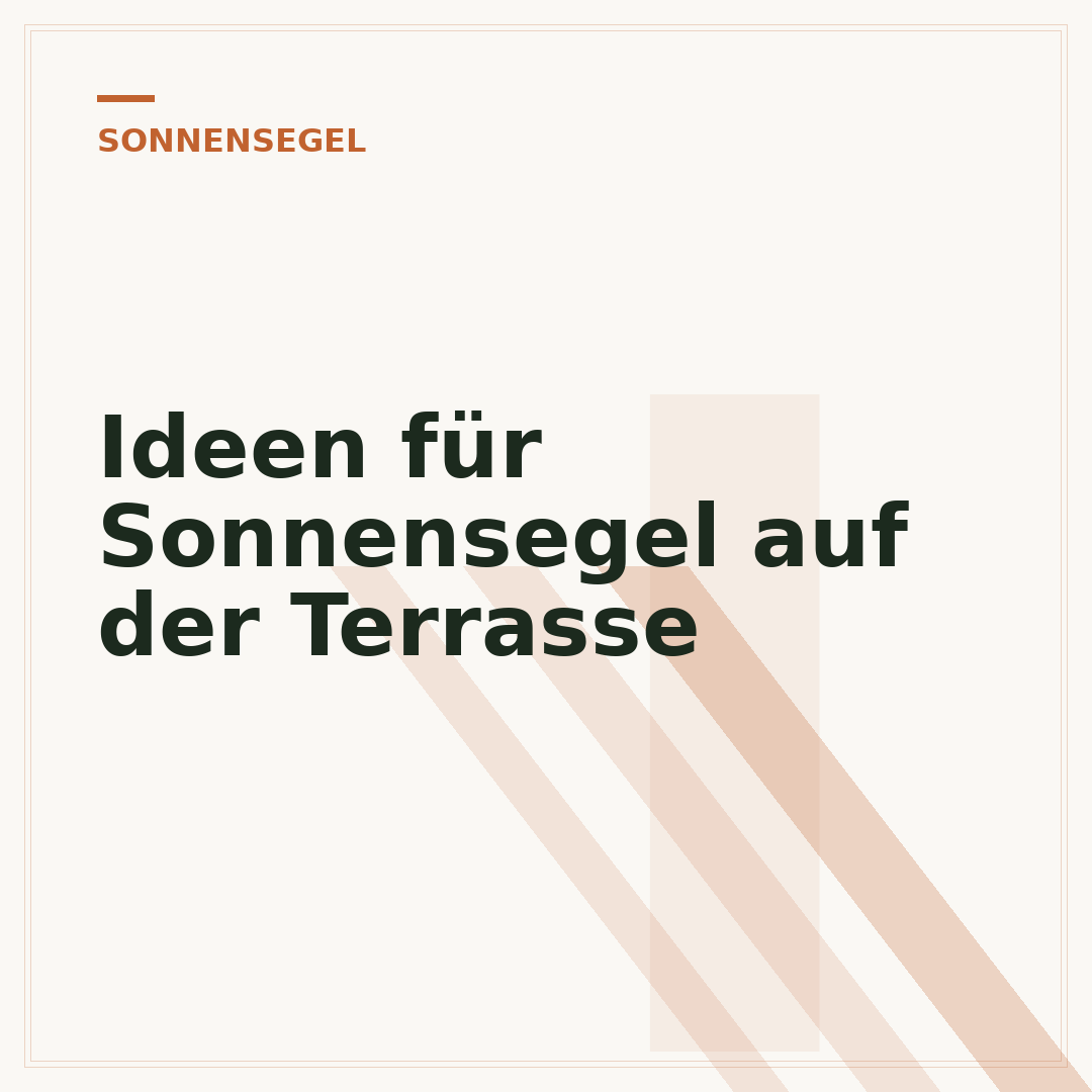 Ideen für Sonnensegel auf der Terrasse