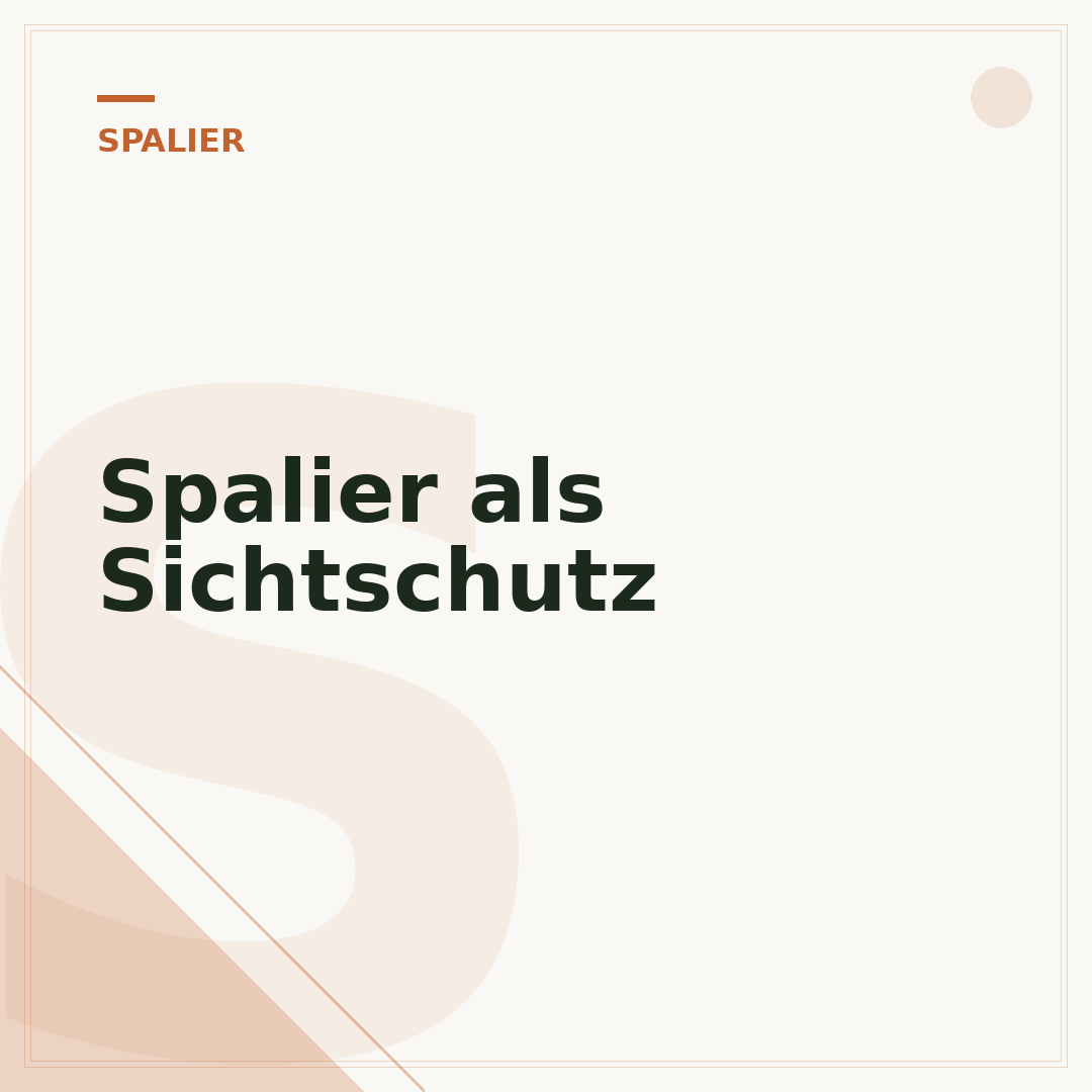 Spalier als Sichtschutz