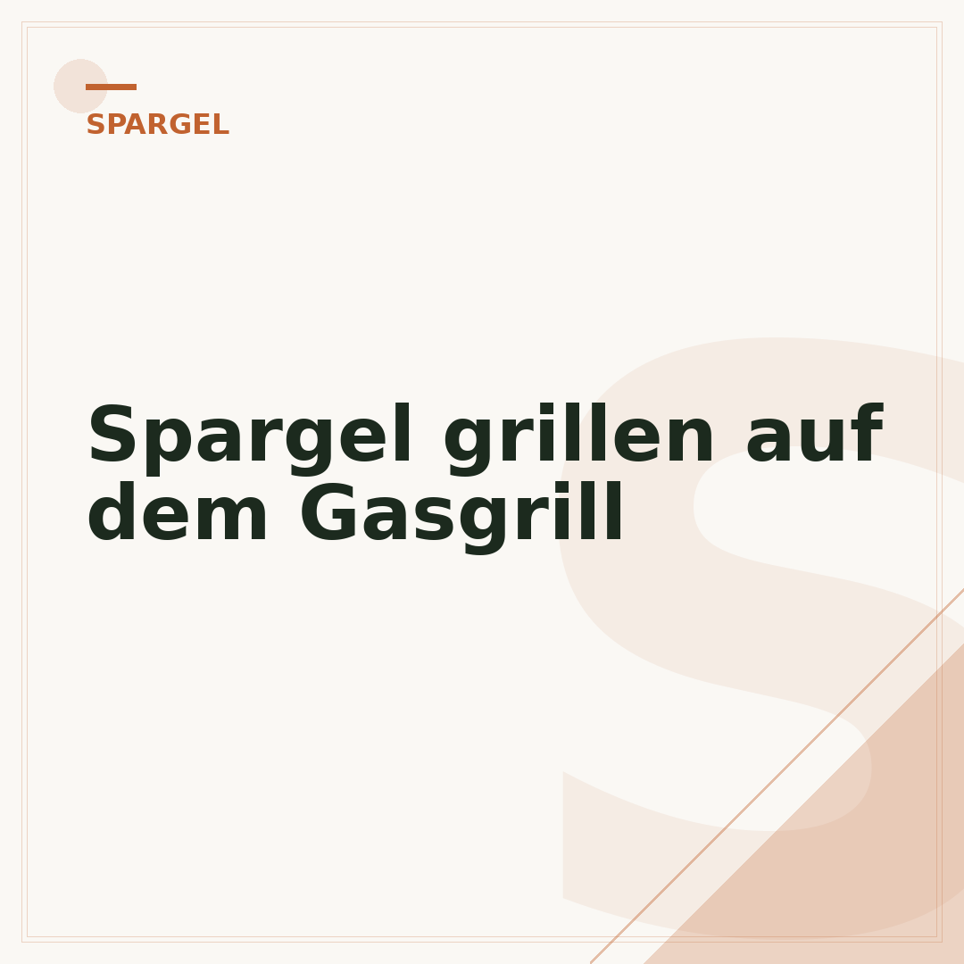 Spargel grillen auf dem Gasgrill