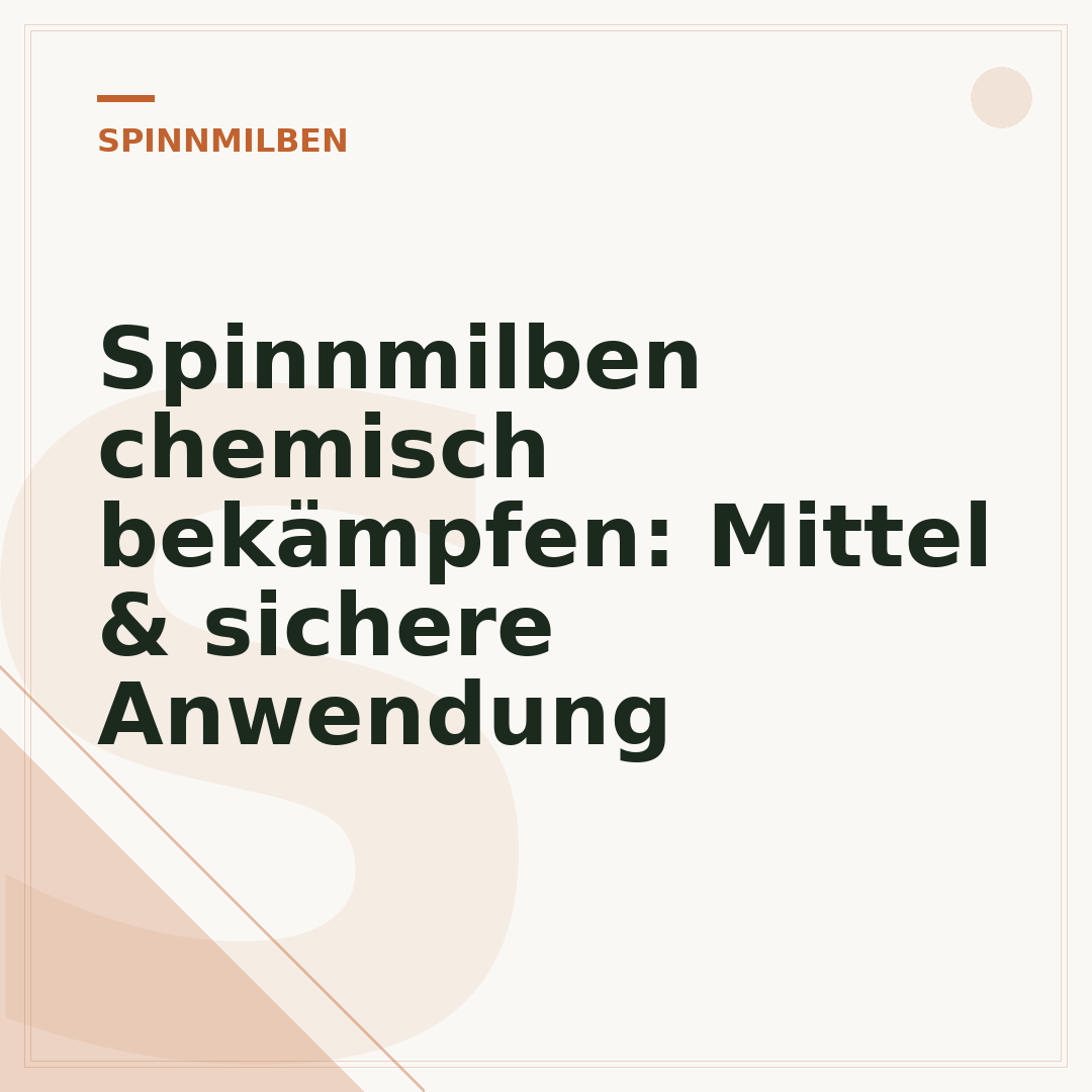 Spinnmilben chemisch bekämpfen: Mittel & sichere Anwendung