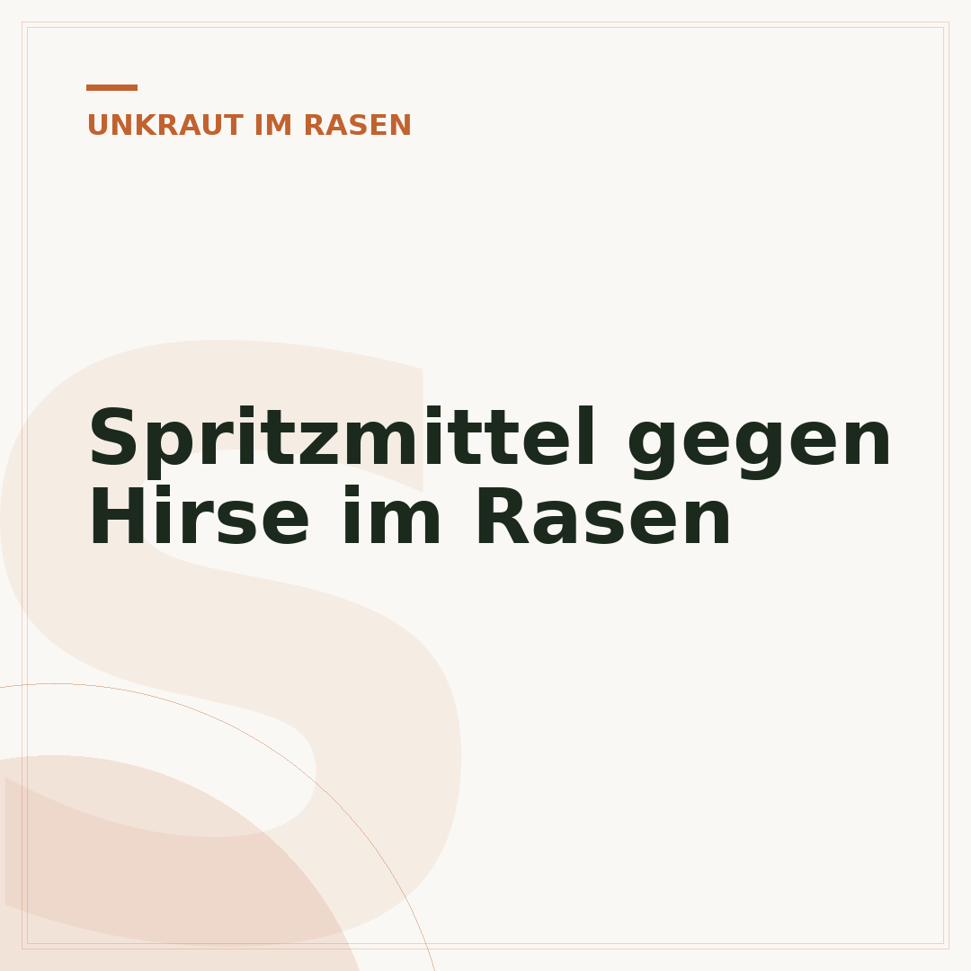 Spritzmittel gegen Hirse im Rasen