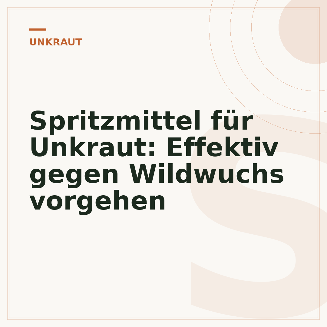 Spritzmittel für Unkraut: Effektiv gegen Wildwuchs vorgehen
