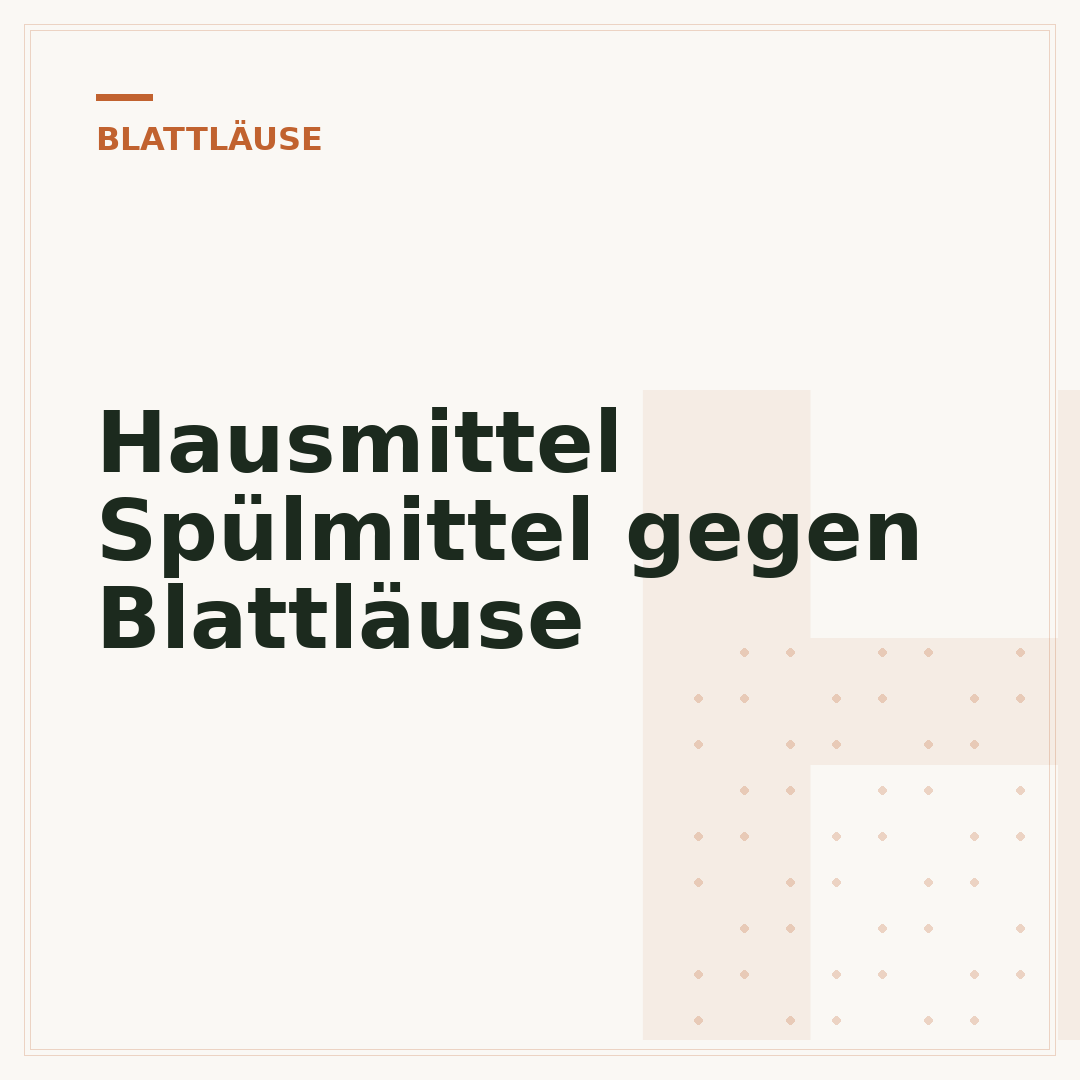 Hausmittel Spülmittel gegen Blattläuse