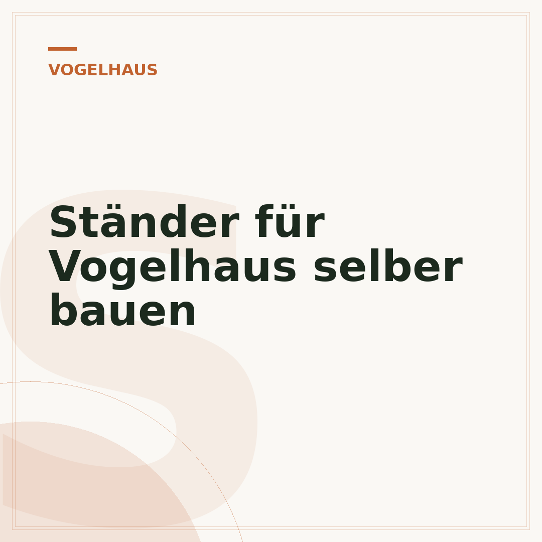 Ständer für Vogelhaus selber bauen