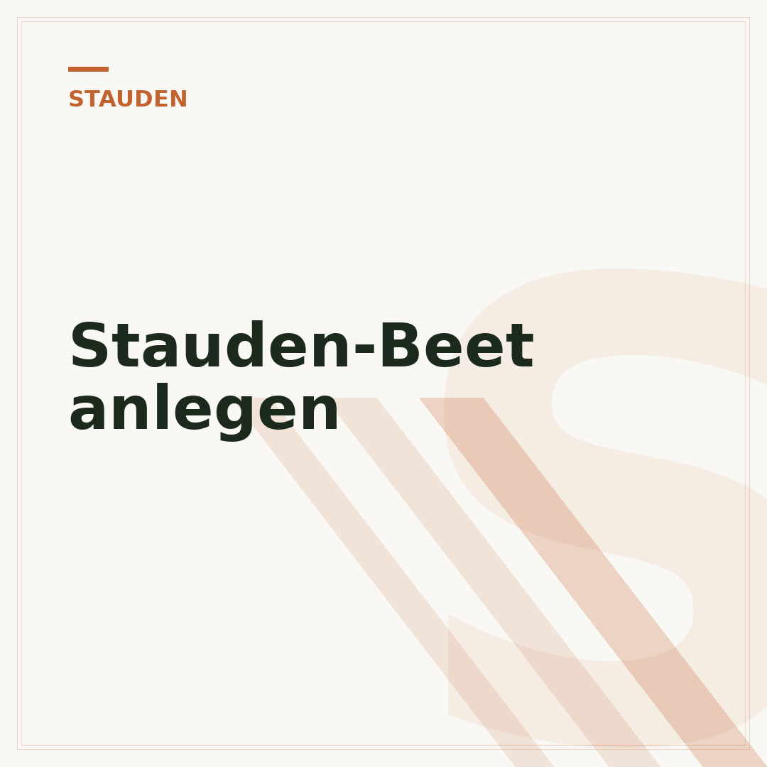 Stauden-Beet anlegen