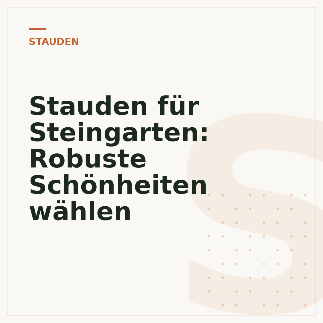 Stauden für Steingarten: Robuste Schönheiten wählen