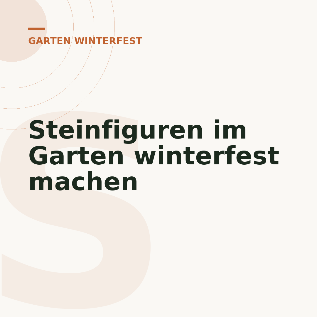 Steinfiguren im Garten winterfest machen