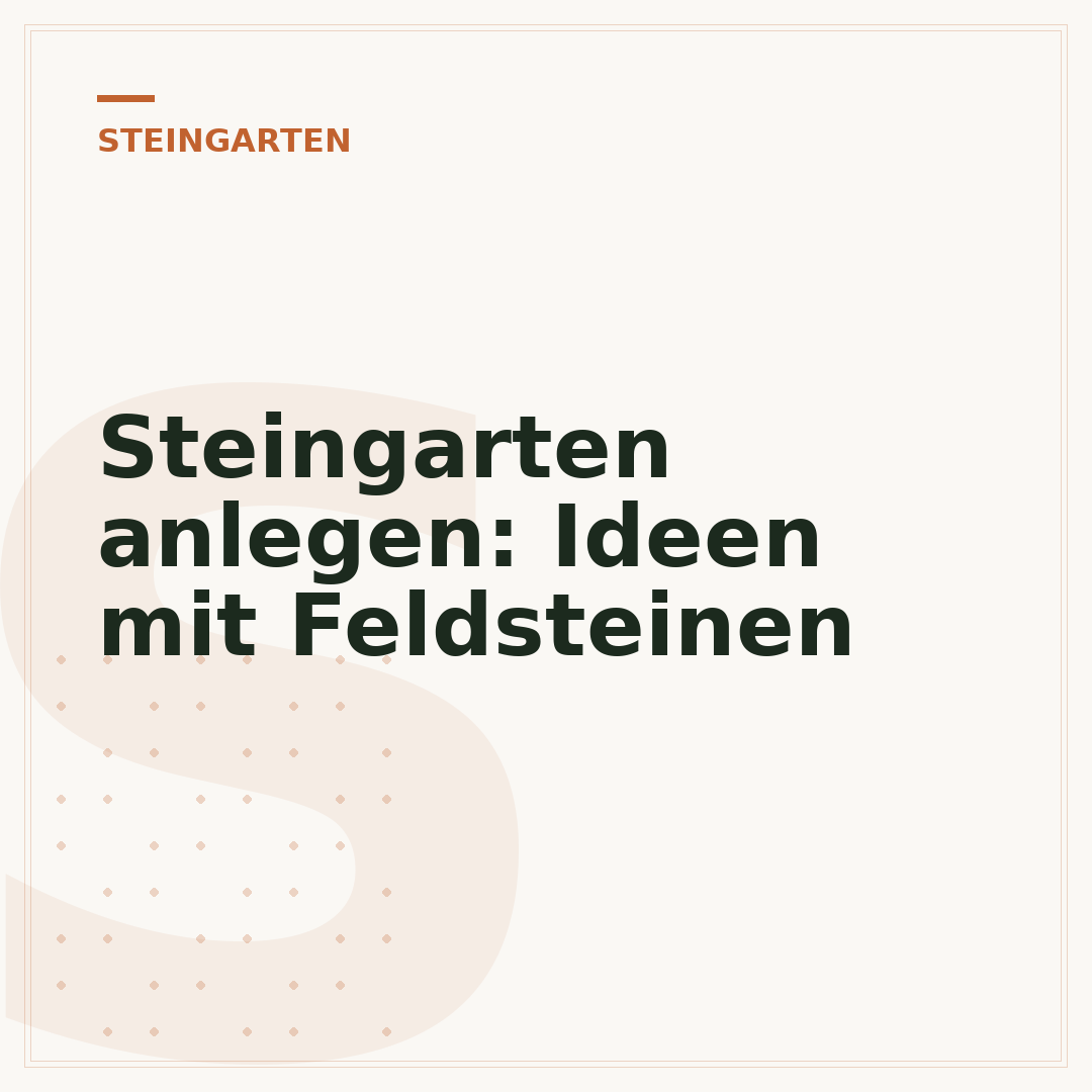 Steingarten anlegen: Ideen mit Feldsteinen