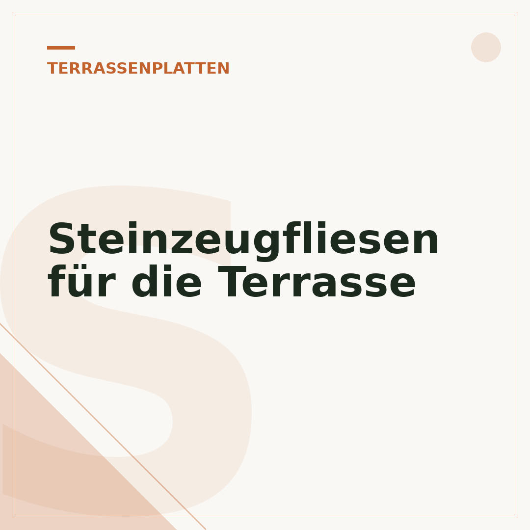 Steinzeugfliesen für die Terrasse