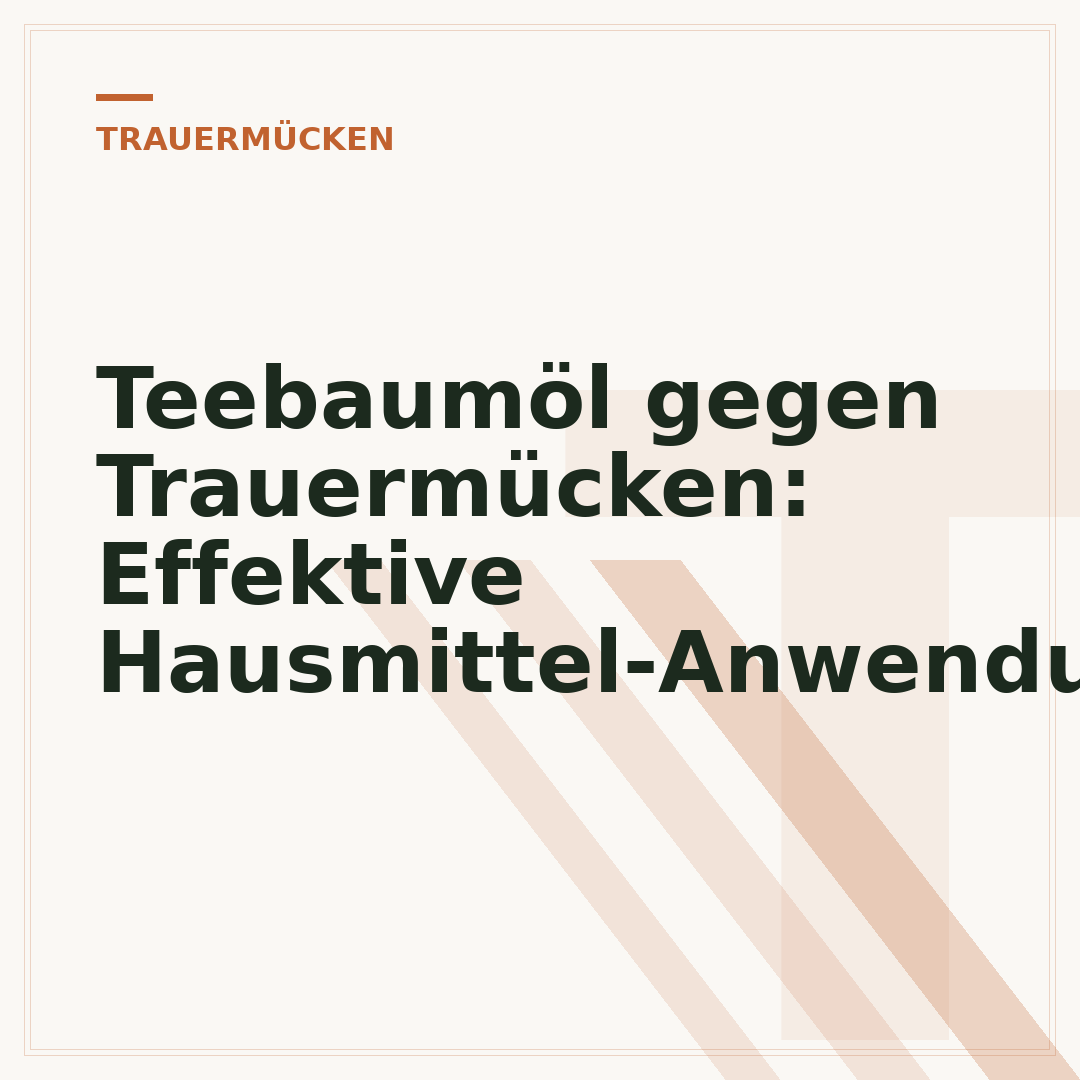 Teebaumöl gegen Trauermücken: Effektive Hausmittel-Anwendung