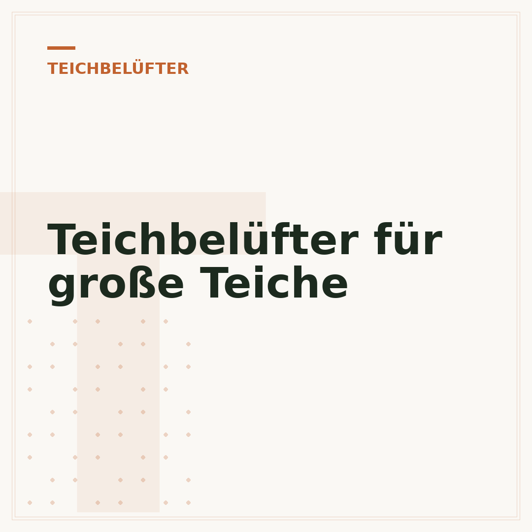 Teichbelüfter für große Teiche